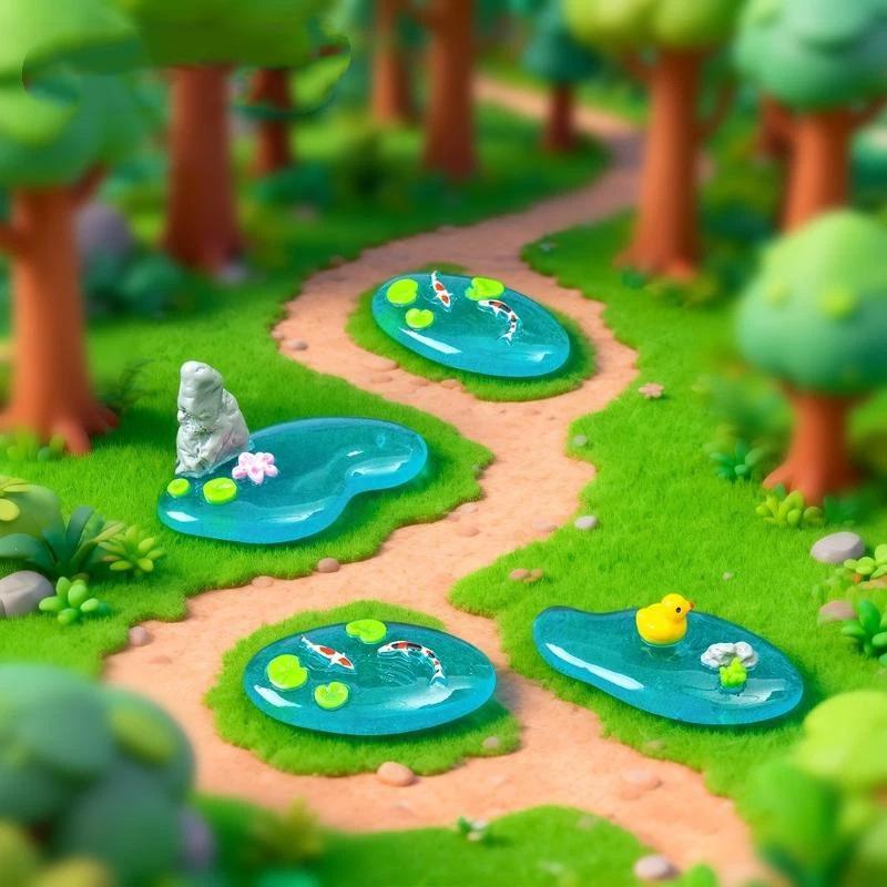 Mini Resin Pond Ornaments With - Bonsai Garden With Koi Pond 评论和价格