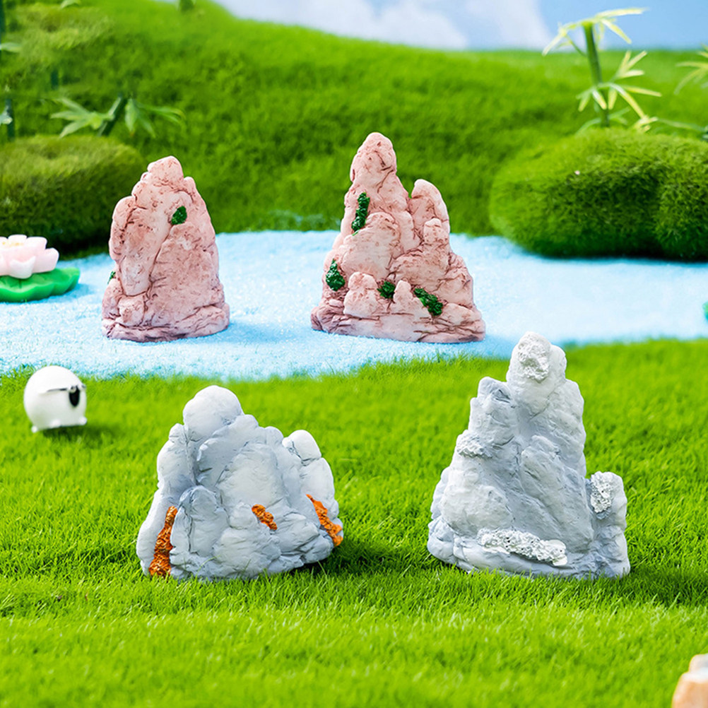 6Pcs Resin Mini Bonsai Mountai - Bonsai Garden Landscape Design 评论和价格