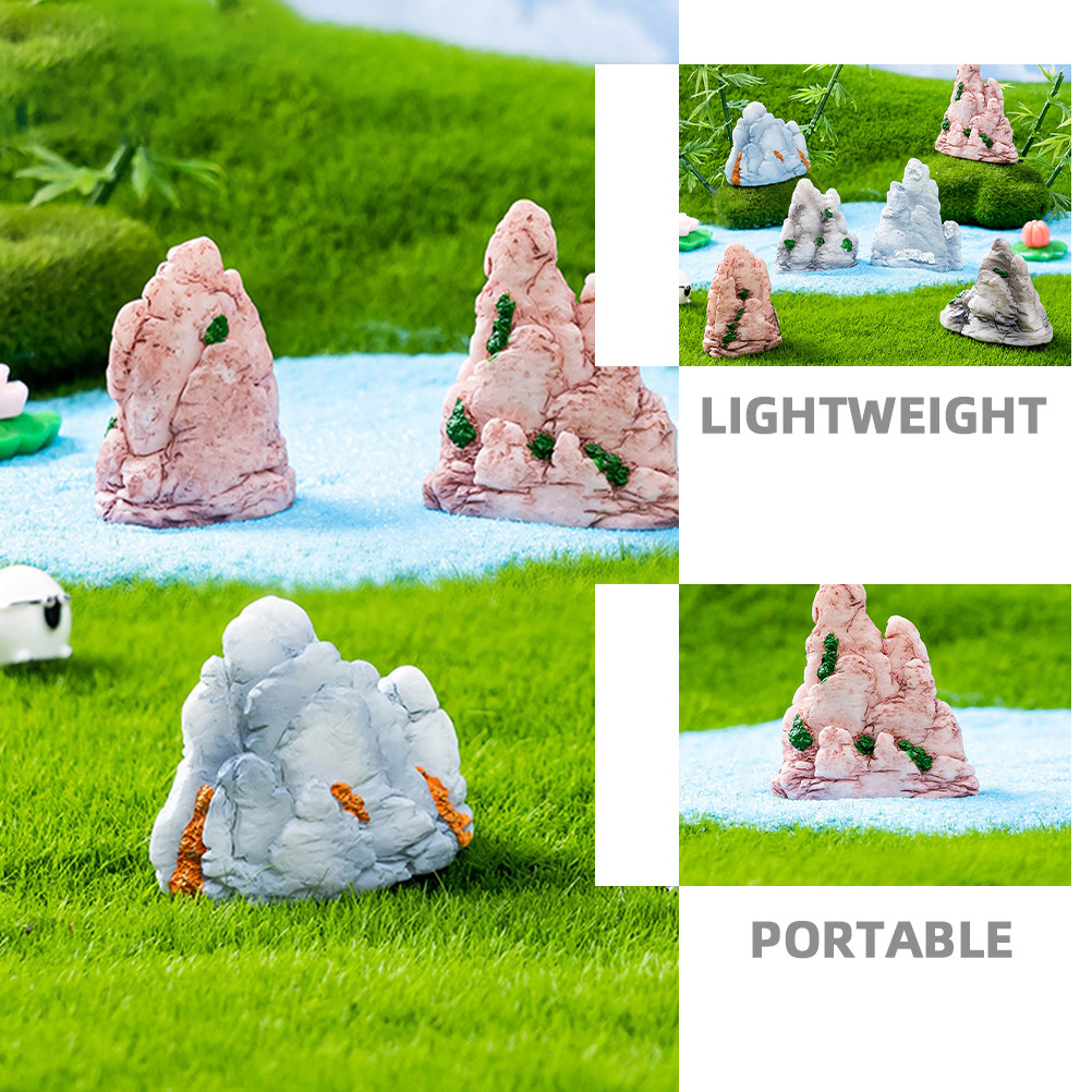 6Pcs Resin Mini Bonsai Mountai - Bonsai Garden Landscape Design 评论和价格