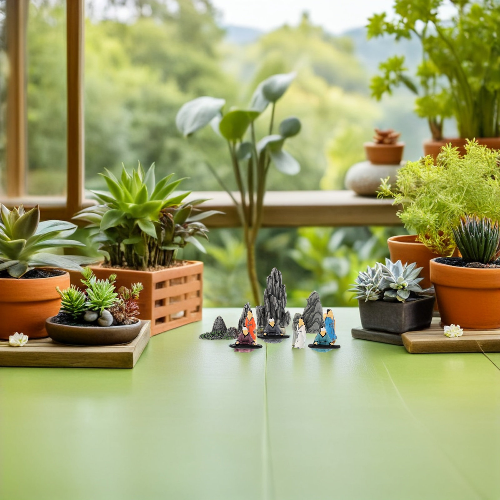 10Pcs Resin Miniature Chinese  - Bonsai Garden Landscape Design 评论和价格