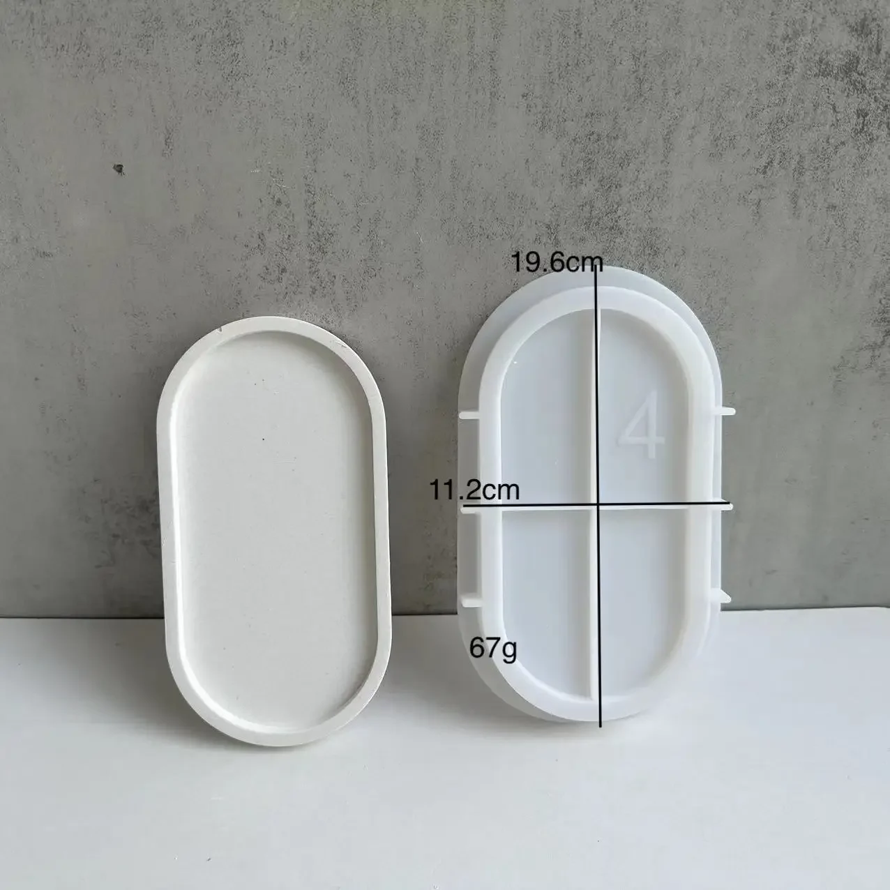 Oval Flower Pot Base Mold Ceme - Drip Tray Saucer 评论和价格