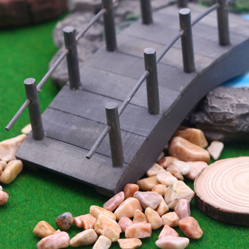 2Pcs Mini Wooden Arch Bridge V - Bonsai Garden Landscape Design 评论和价格